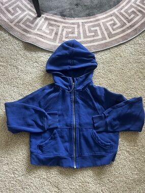 lululemon athletica Royal Blue Scuba Cropped Sweatshirt